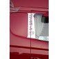 STAINLESS STEEL DOOR PLATE KIT IN 4 PCS WITH "SCANIA" STRIP AND GRIFFIN SCANIA NEW R