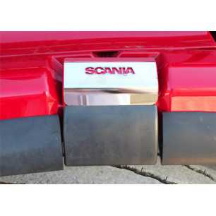 PLACCHETTE INOX PER MANIGLIE PARAFANGHI CON SCRITTA SCANIA PER SCANIA R