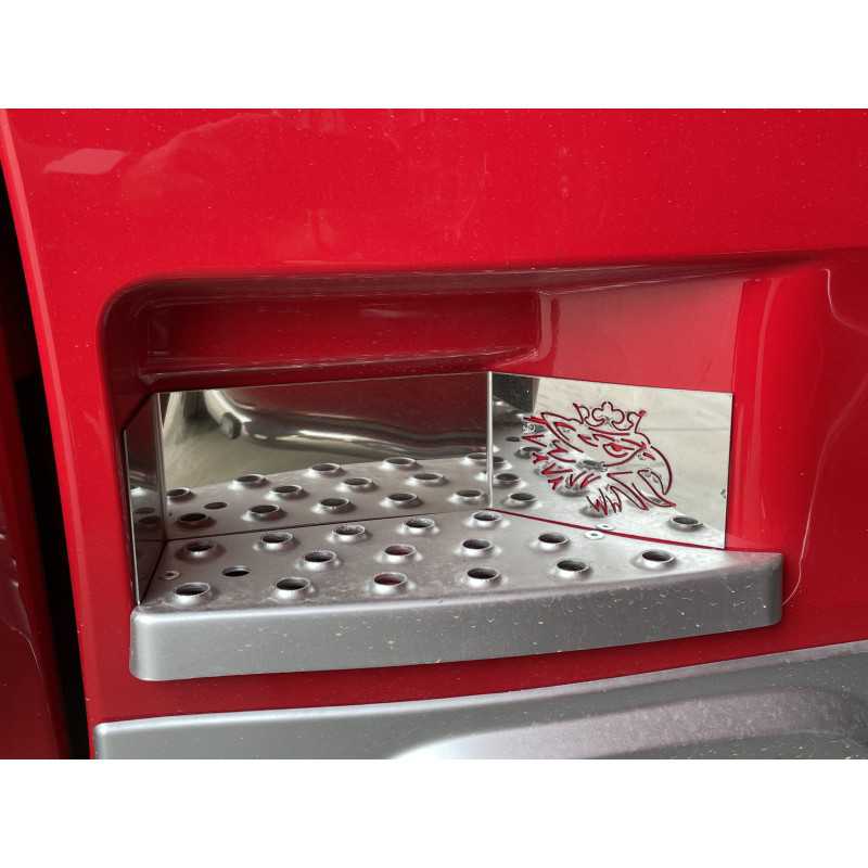 PLACCHETTA INOX PER PEDANA SALITA CARENE SCANIA STREAMLINE