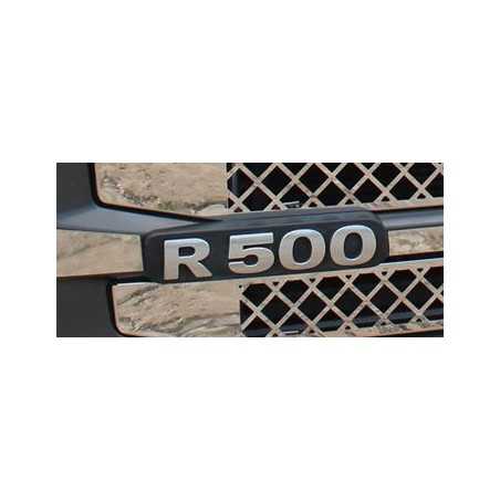 VARIOUS STAINLESS STEEL LETTERING R500-R560-R580-R620-R730 TO BE APPLIED ON TOP OF THE ORIGINAL SCANIA STREAMLINE