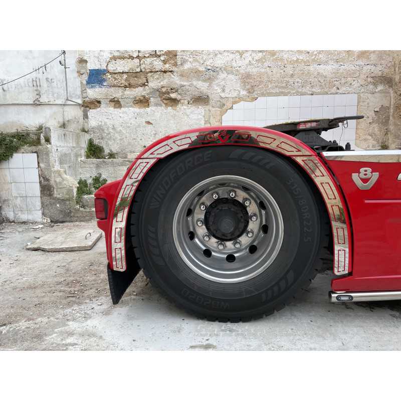 STAINLESS STEEL PLATES FOR REAR FENDERS SCANIA STREAMLINE