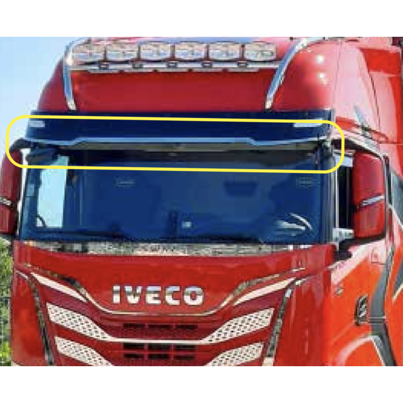 STAINLESS STEEL PLATE APPLIED ABOVE THE VISOR IVECO S-WAY