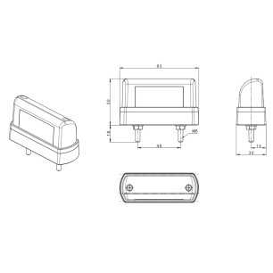 LAMPADA LED TARGA MODELLO 1 CON CAVO