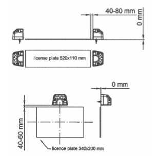 LAMPADA LED TARGA CON LUCE DI POSIZIONE SENZA CAVO