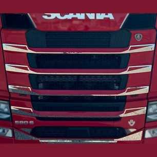 STAINLESS STEEL PLATE KIT WITH EXTERNAL MASK 5 PIECES SCANIA S