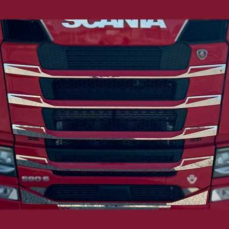 STAINLESS STEEL PLATE KIT WITH EXTERNAL MASK 5 PIECES SCANIA S